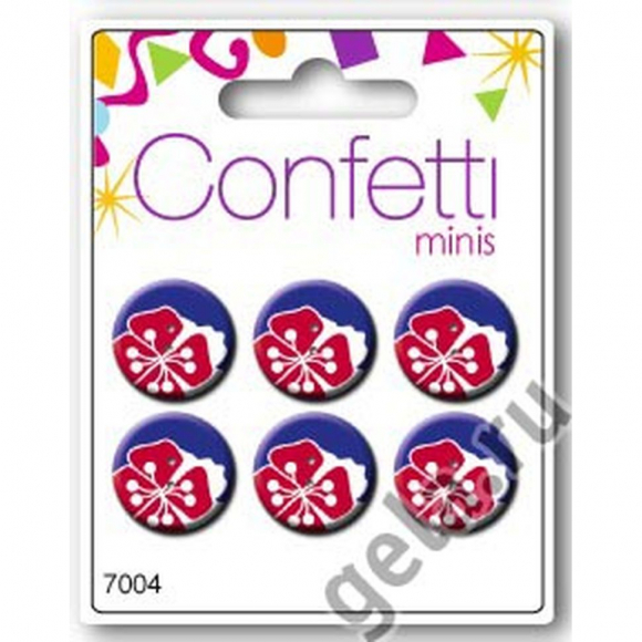 Пуговицы "Mini Confetti" Hibiscus Red