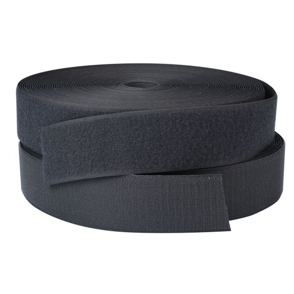 Лента липучка TBY пришивная кач.B шир.50мм цв.F311 т.серый уп.25м (пара)