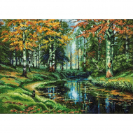 Набор для вышивания МАРЬЯ ИСКУСНИЦА арт.02.010.19 Тихая речка, по рисунку Е. Волкова 40х30 см