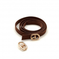 125784_Ремешок кор. из иск.замши + пряжка мини зол. 2 шт.