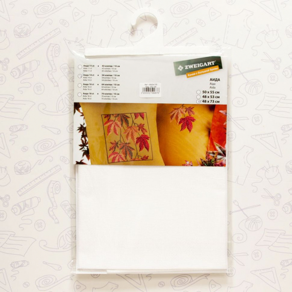 103734_Канва в упаковке Aida 14 ct, 48 x 73 см, цвет №100