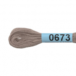 Нитки для вышивания Gamma мулине (0207-0819) 100% хлопок 24 x 8 м цв.0673 серый