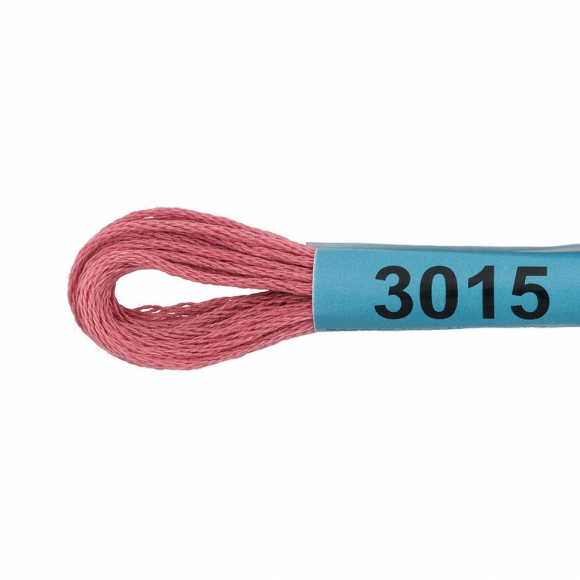 Нитки для вышивания Gamma мулине (0820-3070) 100% хлопок 24 x 8 м цв.3015 т.грязно-розовый