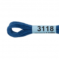 Нитки для вышивания Gamma мулине (3071-3172) 100% хлопок 24 x 8 м цв.3118 синий