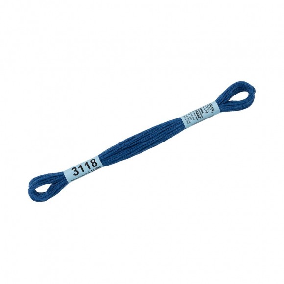 Нитки для вышивания Gamma мулине (3071-3172) 100% хлопок 24 x 8 м цв.3118 синий