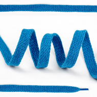 Шнурки плоские 10мм классическое плетение х/б дл.150см цв.022 бирюза (10 комп)
