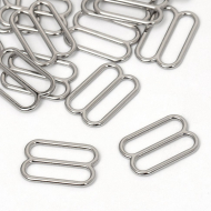 Пряжка регулятор для купальника металл TBY-819A.SW 19мм цв.никель, уп.1000шт