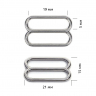 Пряжка регулятор для купальника металл TBY-819A.SW 19мм цв.никель, уп.1000шт