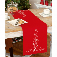 82976_Набор для вышивания дорожки "Белые звезды и завитки"