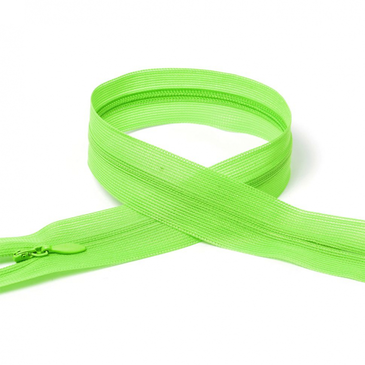 Молния MaxZipper пласт. потайная №3 20см н/р цв.F334 ярк.зеленый уп.50шт