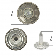 Пуговицы джинсовые сталь 20мм CY 1226 New Star цв. никель уп. 1000шт