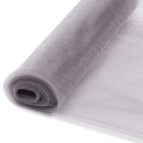 Фатин Кристалл средней жесткости блестящий арт.K.TRM шир.300см, 100% полиэстер цв. 56 К уп.5м - серый серебро Фатин Кристалл средней жесткости блестящий арт.K.TRM шир.300см, 100% полиэстер цв. 56 К уп.5м - серый серебро