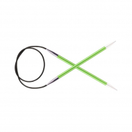 47067 Knit Pro Спицы круговые для вязания Zing 3,5мм/40см, алюминий