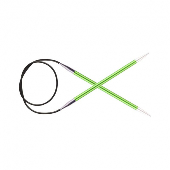 47067 Knit Pro Спицы круговые для вязания Zing 3,5мм/40см, алюминий