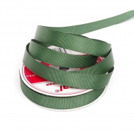 Лента Ideal репсовая в рубчик шир.15мм цв. 587 т.зеленый уп.27,42м