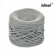 Пряжа Ideal трикотажная лицевая 100м, 350-380 г, ширина 7-9мм цв. сталь