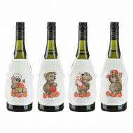 79802_Набор для вышивания фарточков на бутылку "Медвежата"