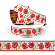 Лента (тесьма) жаккардовая арт.VB.2042513 шир. 25мм цв.красный уп.10 м