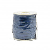 Шнур вощеный 1мм, 100% хлопок цв. 223 т.синий уп.100м