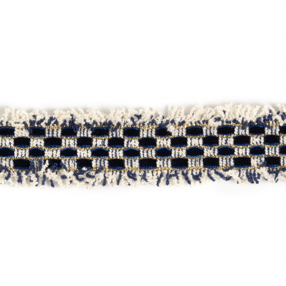 Тесьма Шанель арт.TBY SH64 шир.25мм цв.синий уп.13,71м