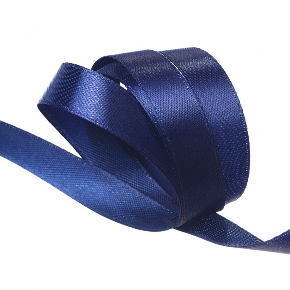 Лента атласная 12мм цв.3165 синий IDEAL уп.27,4 м