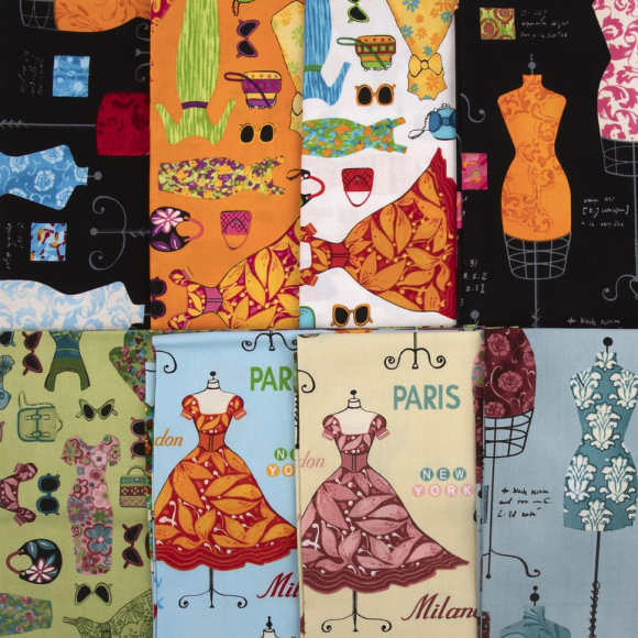 Ткань для пэчворка PEPPY Dress Up 2 122 г/м? 100% хлопок цв.ассорти уп.8 шт 91х110 см