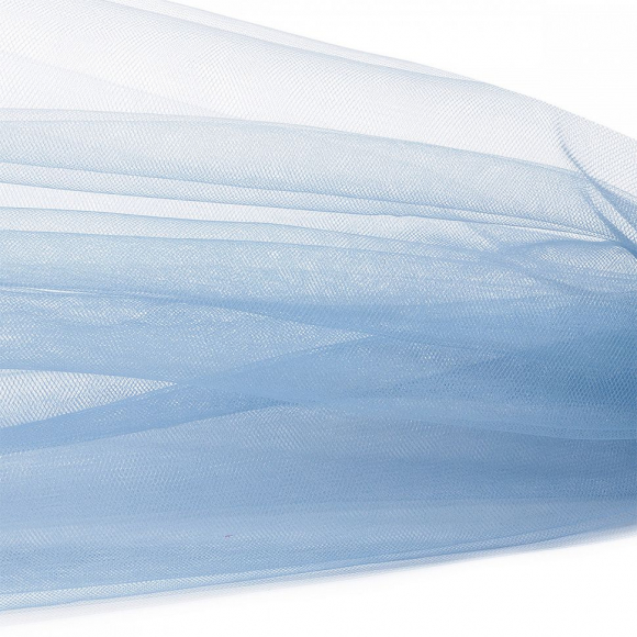 Еврофатин мягкий матовый Hayal Tulle арт.HT.S шир.300см, 100% полиэстер цв.79 уп.50м - пудрово-голубой