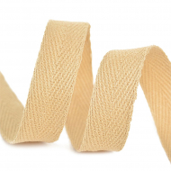 Тесьма киперная 10 мм хлопок 2,5г/см арт.TBY.CT10277 цв.F277 бежевый уп.50м