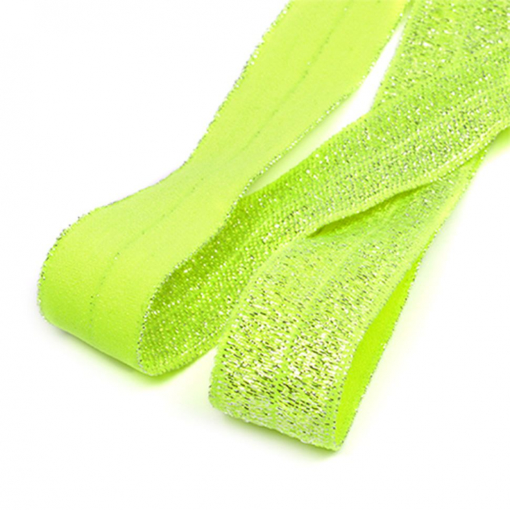 Резинка TBY окантовочная металлизированная 15мм EB.1518S салатовый уп.50м