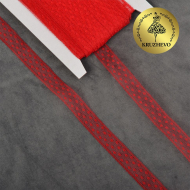 Кружево-трикотаж KRUZHEVO арт.TBY 1662 шир.15мм цв.03 красный, уп.27,4м