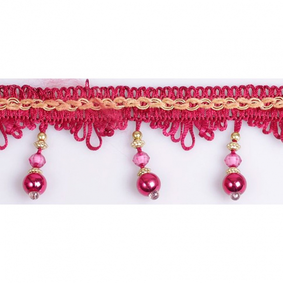 Бахрома с бусинами арт.TBY-L881340 шир 6,5см цв. 1