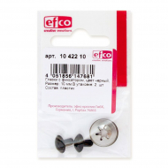 86690_Глазки пластиковые с фиксатором, цвет черный, диаметр 10 мм