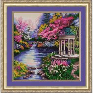 Рисунок на ткани (Бисер) КОНЁК арт. 9701 Беседка 40х40 см