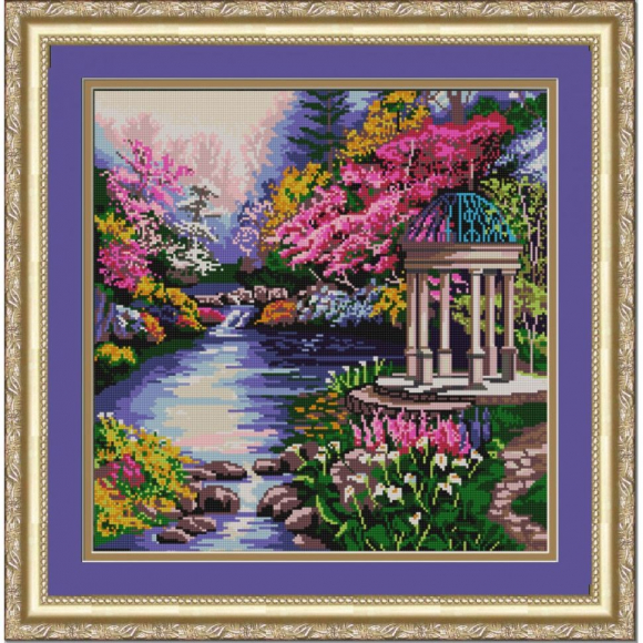 Рисунок на ткани (Бисер) КОНЁК арт. 9701 Беседка 40х40 см