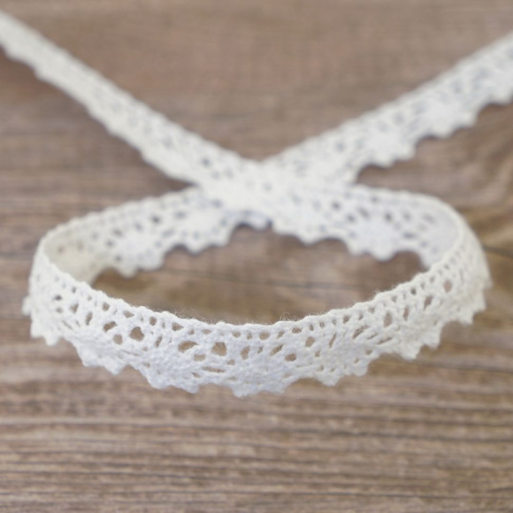 85435_Кружево хлопковое на картонной катушке, цвет белый 85435_Кружево хлопковое на картонной катушке, цвет белый