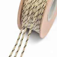 Шнур плоский х/б 03,5мм 6636 цв.113 оливковый уп.50м