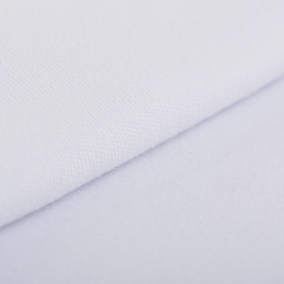 Ткань трикотаж арт.TBY.ZD8662, 230г/м, 98% хлопок  2% эластан, шир.185см, цв.02 белый, уп.1м