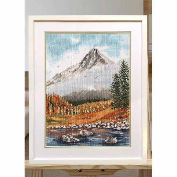 Набор для вышивания ОВЕН арт. 1514 Осень в горах 25х35 см