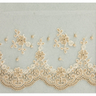 121127_Вышивка хлопком на тюле, 102 мм, цвет холодно-розовый