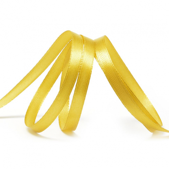 Лента атласная 6мм цв.3023 т.золотой IDEAL уп.27,4 м