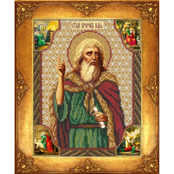 Набор для вышивания бисером РУССКАЯ ИСКУСНИЦА арт.376 БИ Святой Илия 18х22,5 см