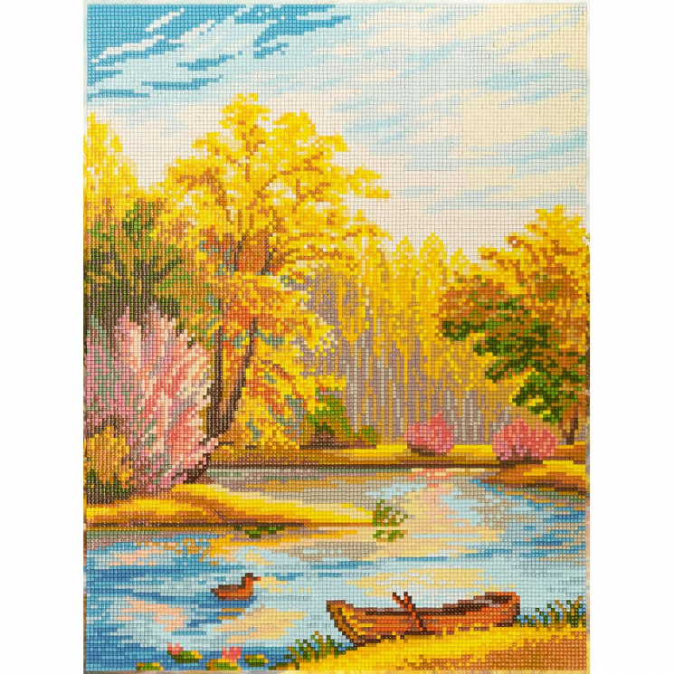 Кристальная мозаика на подрамнике ФРЕЯ арт.ALPD-026 Осенний мотив 30х40 см