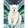 Кристальная мозаика на подрамнике ФРЕЯ арт.ALPD-017 Полярный мишка 30х40 см