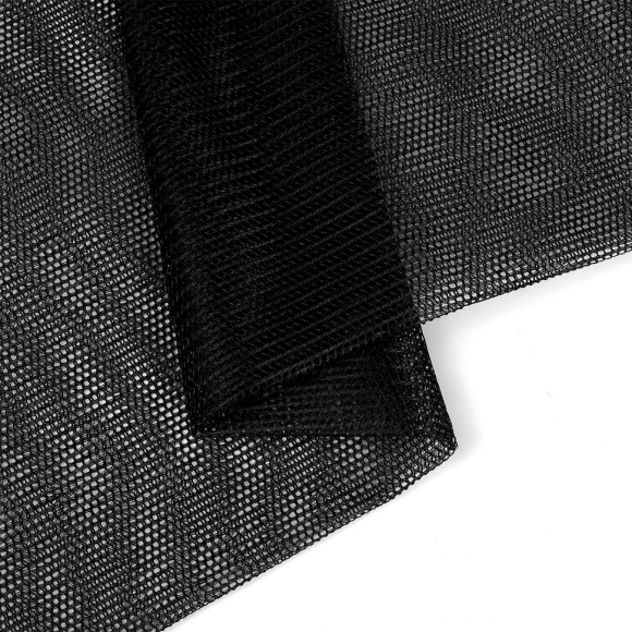 Сетка для пошива бейсболок жесткая арт.TBY-102-1 70г/м? (105г/пог.м) ш.150см цв.черный рул.100м