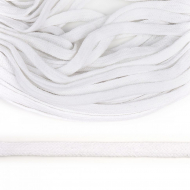 Шнур плоский х/б 10мм классическое плетение арт.TBY.58241 цв.001 белый уп.50м