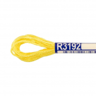 Нитки для вышивания Gamma мулине 100% вискоза 12 x 8 м цв.R3192 ярк.желтый