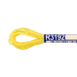 Нитки для вышивания Gamma мулине 100% вискоза 12 x 8 м цв.R3192 ярк.желтый