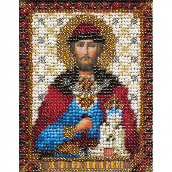 Набор для вышивания PANNA арт. CM-1268 Икона св. благоверного князя Дмитрия Донского 8,5х10,5 см