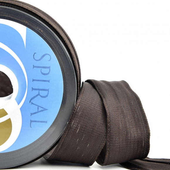 Лента репсовая SAFISA, 15мм, 25м, цвет 17, коричневый темный