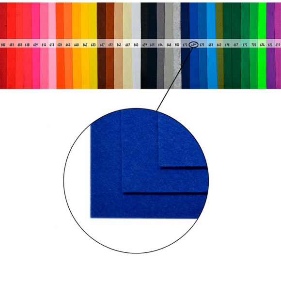 Фетр листовой жесткий Magic 4 Hobby 1мм 20х30см арт.FLT-H1 уп.10 листов цв.679 синий